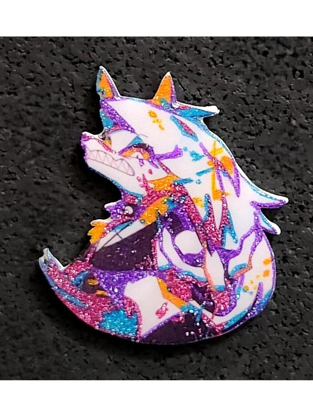 Loona glitter pin  - Helluva Boss